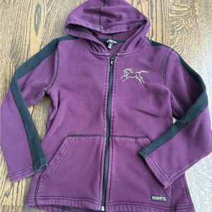 Kerrits Kids' Plum and Black Zip-Up Hoodie